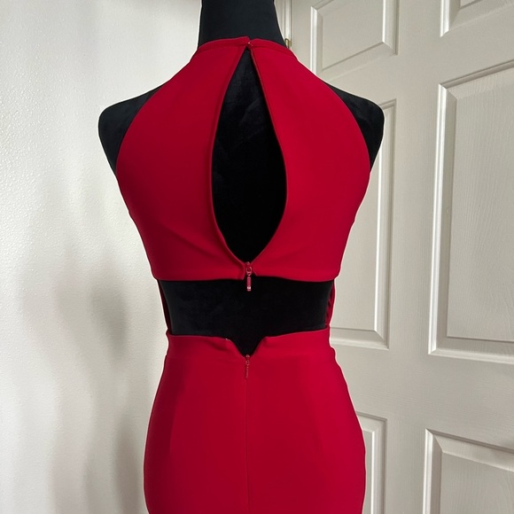 Sherri Hill Red Side Split Dress - Picture 5 of 8